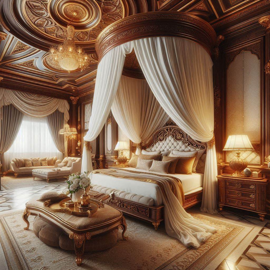  Mediterranean Bedroom with Luxurious Canopy Bed