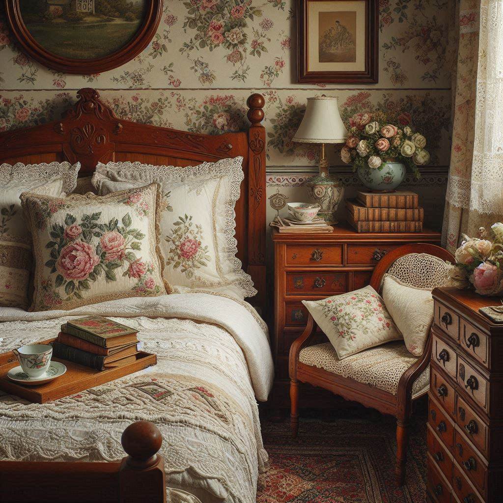 Floral Heaven: The Classic Grandmacore Bedroom