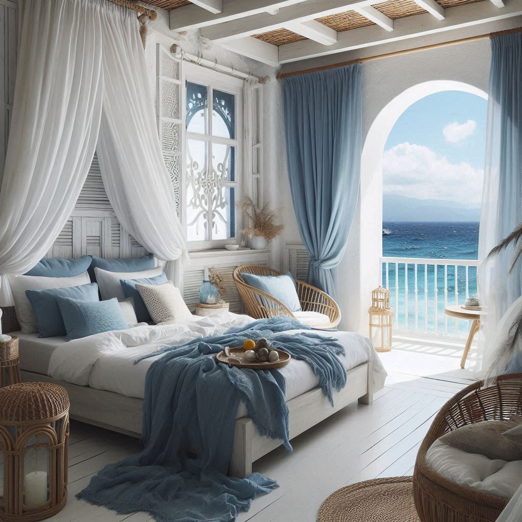 Blue and White Coastal Paradise