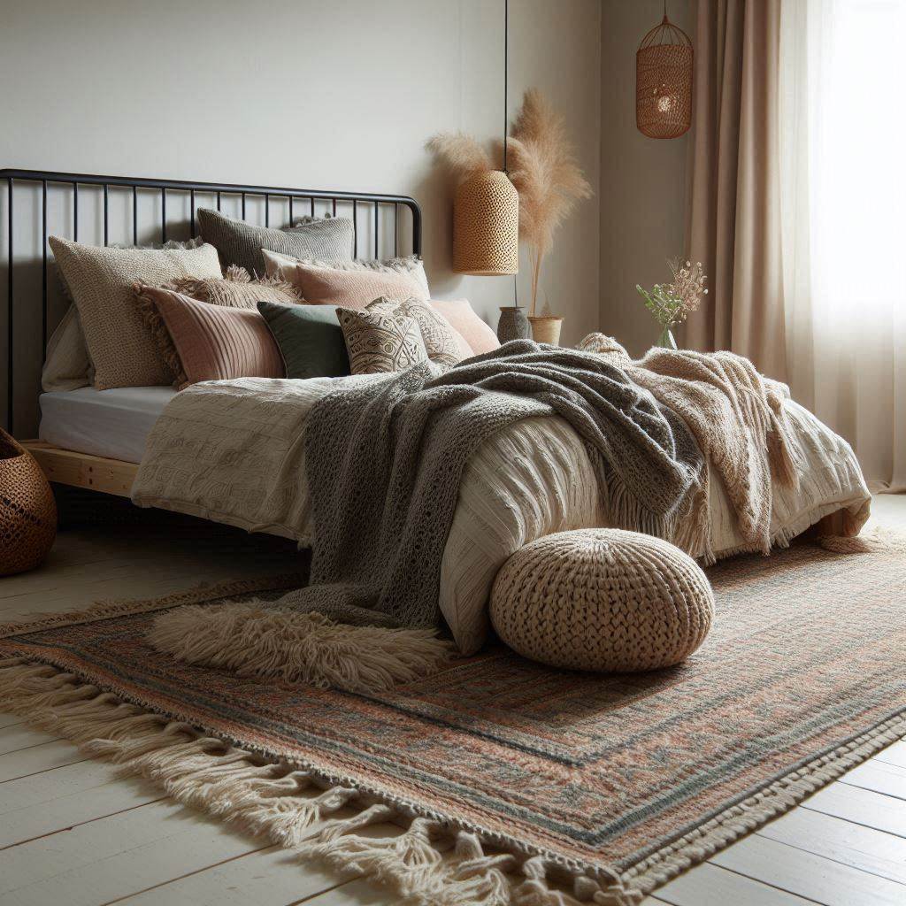 Low Bed Frames for a Laid-Back Boho Feel