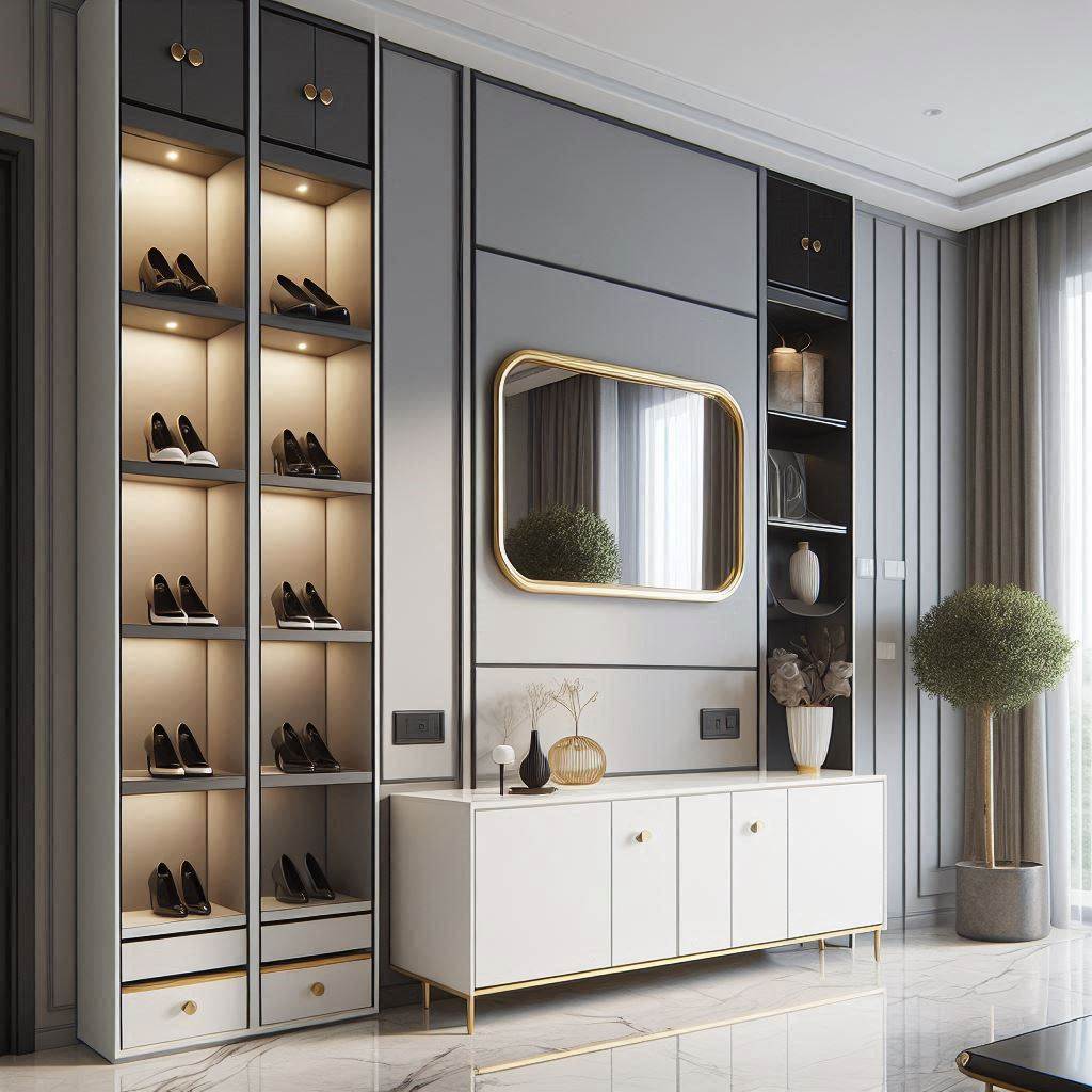 Luxury Meets Functionality with a Stylish Shoe Cabinet