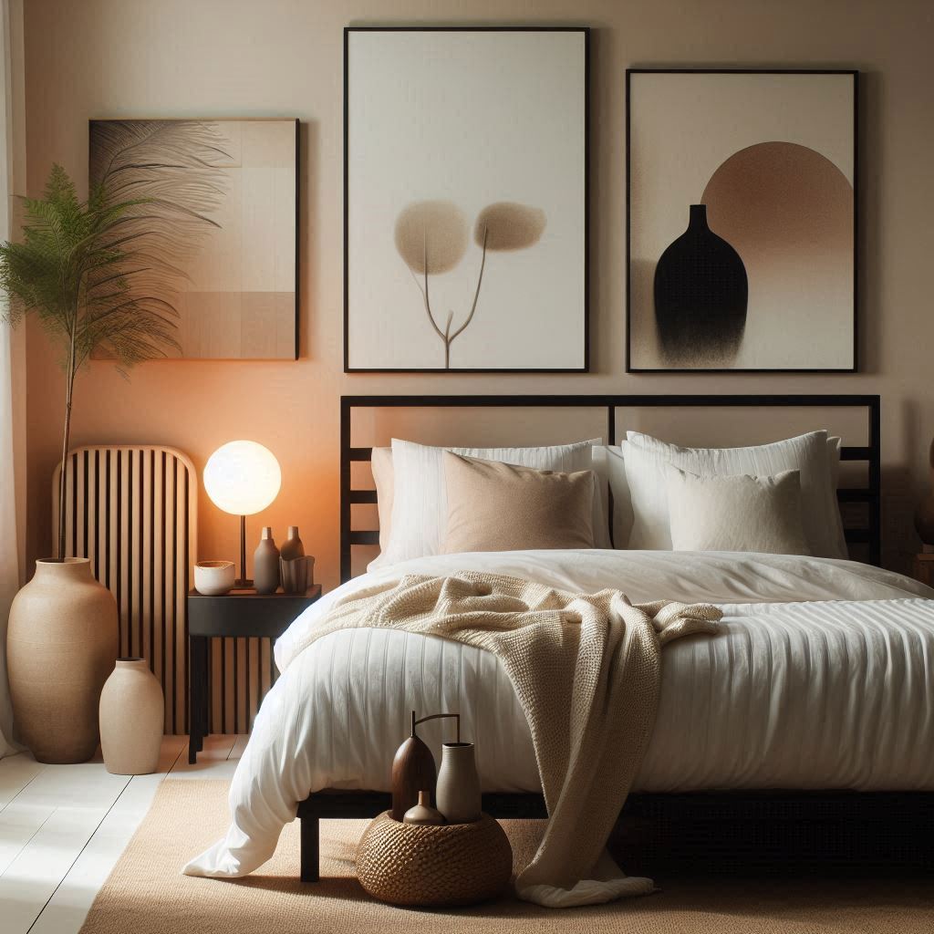 Minimalist Aesthetic Bedroom with Cozy Accents