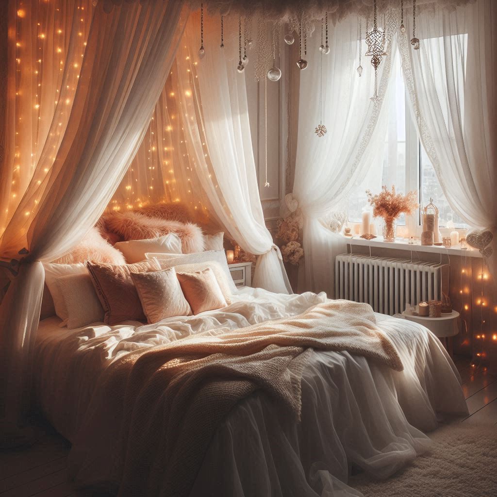 Soft and Dreamy Canopy Bed