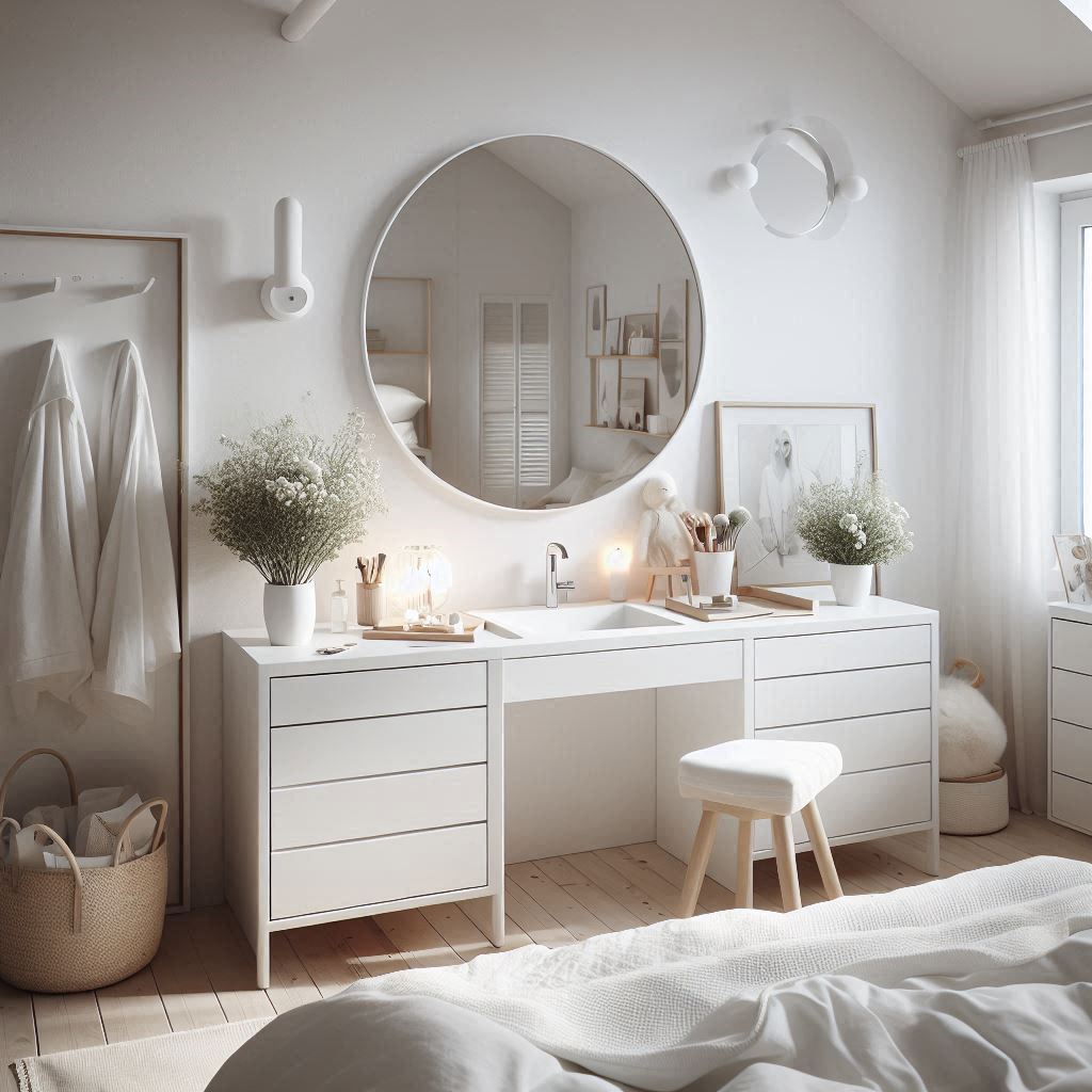 Minimalist White Vanity for Clean Lines