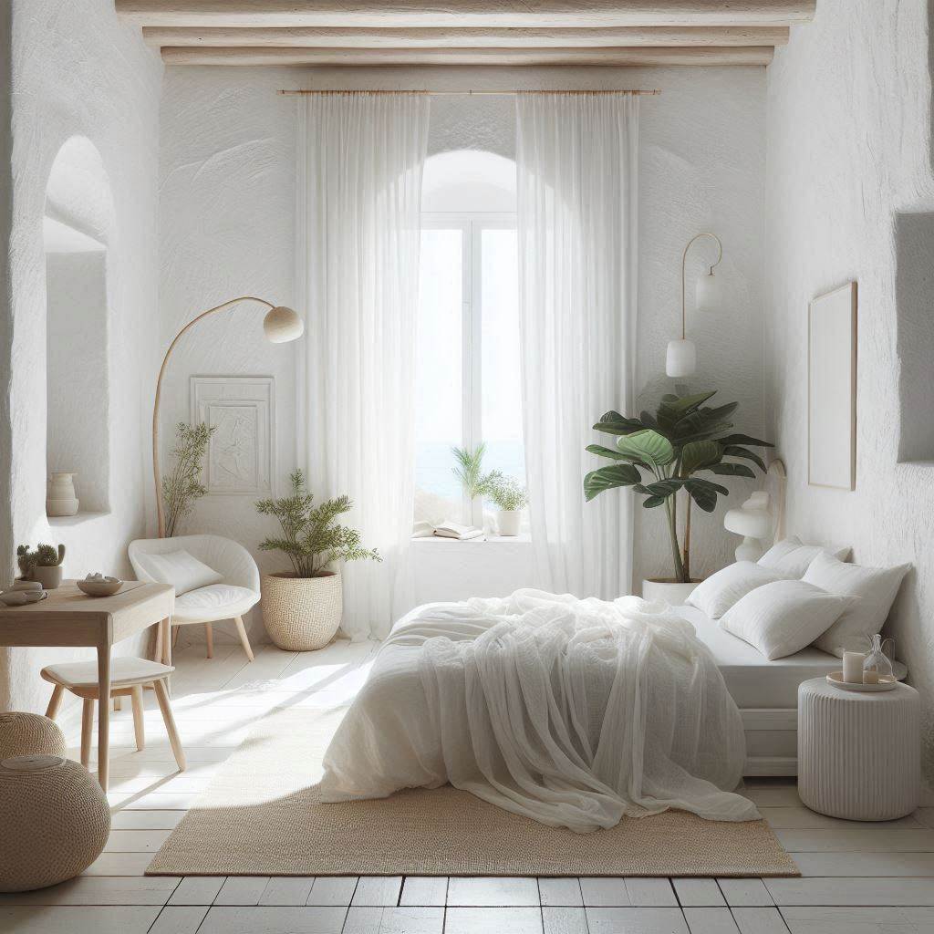  Serene White Mediterranean Bedroom