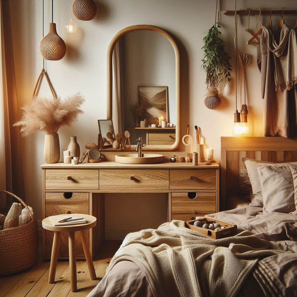 Aesthetic Wood Vanity for a Cozy Vibe