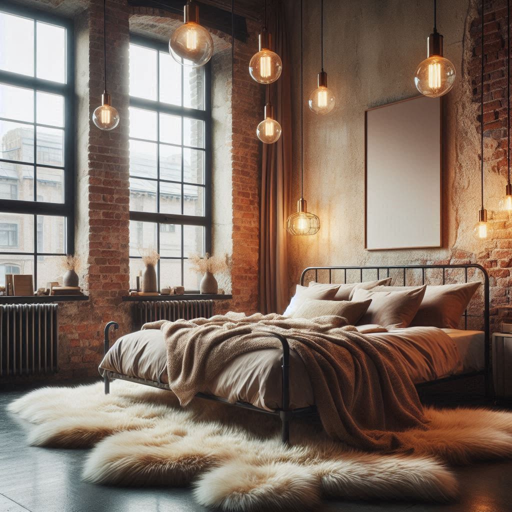 Cozy Loft-Style Aesthetic Bedroom