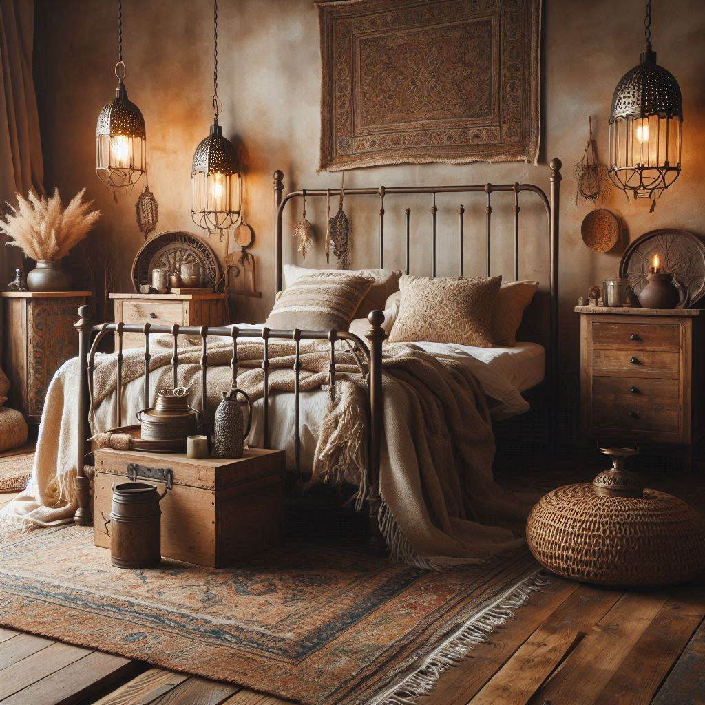 18 Stunning Iron Beds Bedroom Decorating Ideas for a Dreamy Space 9 Rustic Charm with an Iron Bed