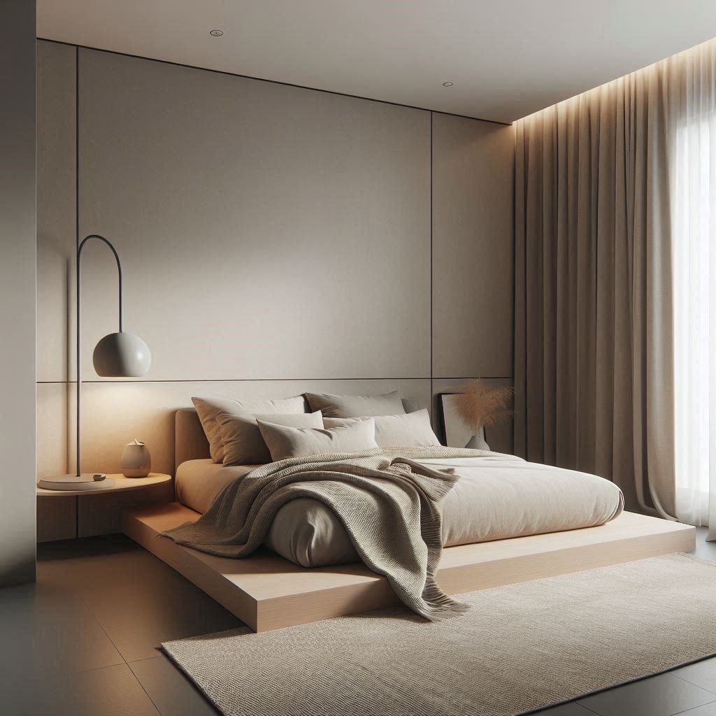 Modern Minimalist Cozy Bedroom