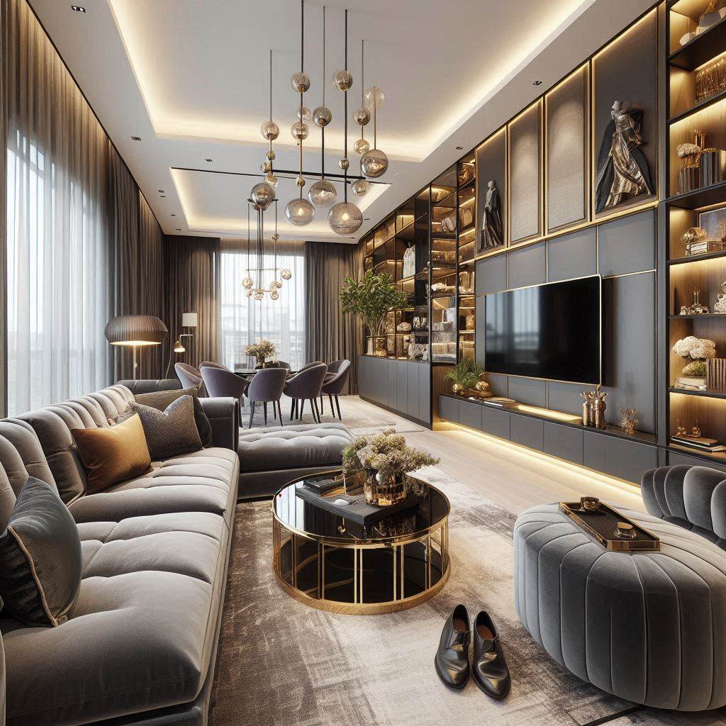 High-End Condo Elegance with Plush Fabrics