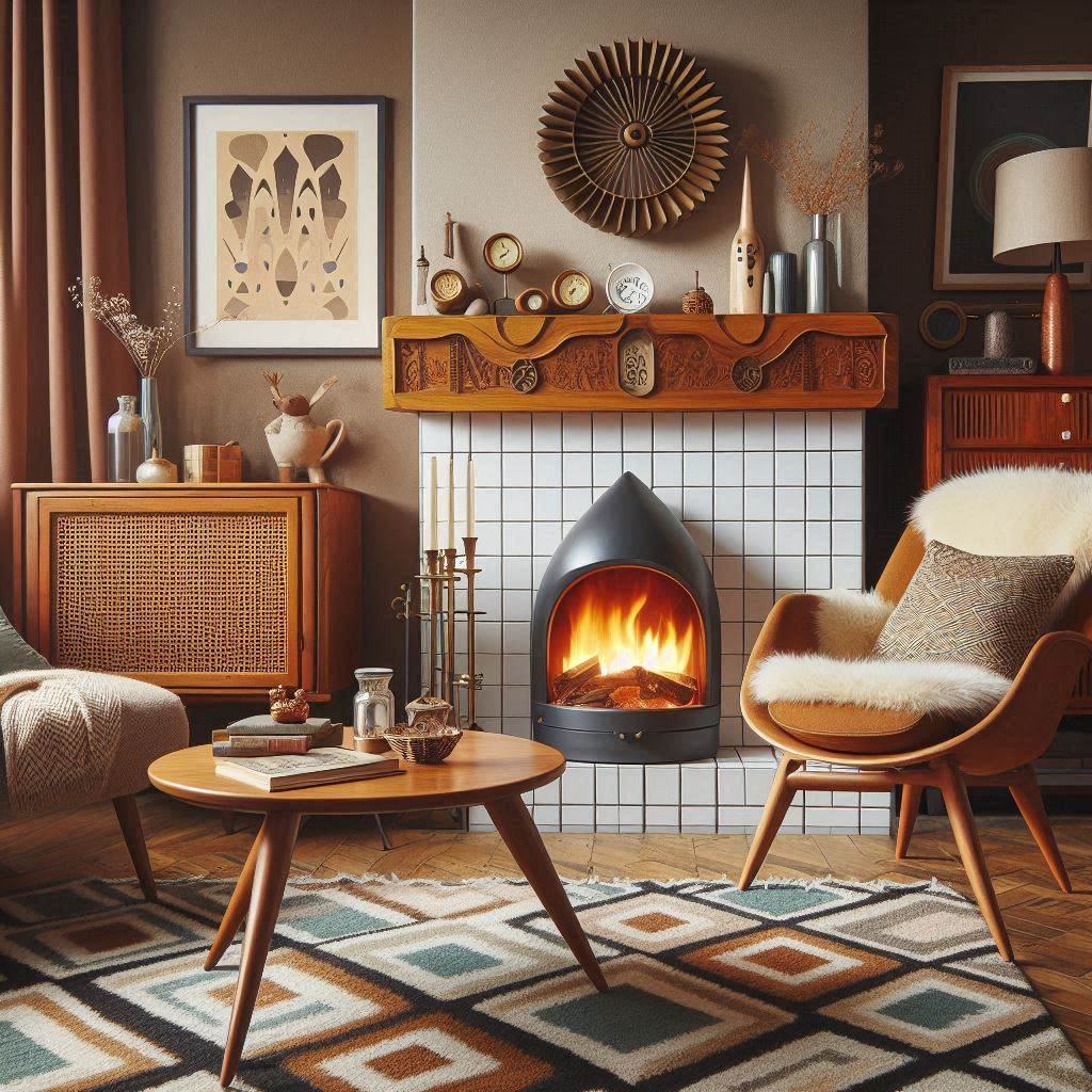 The Perfect Mid-Century Modern Fireplace