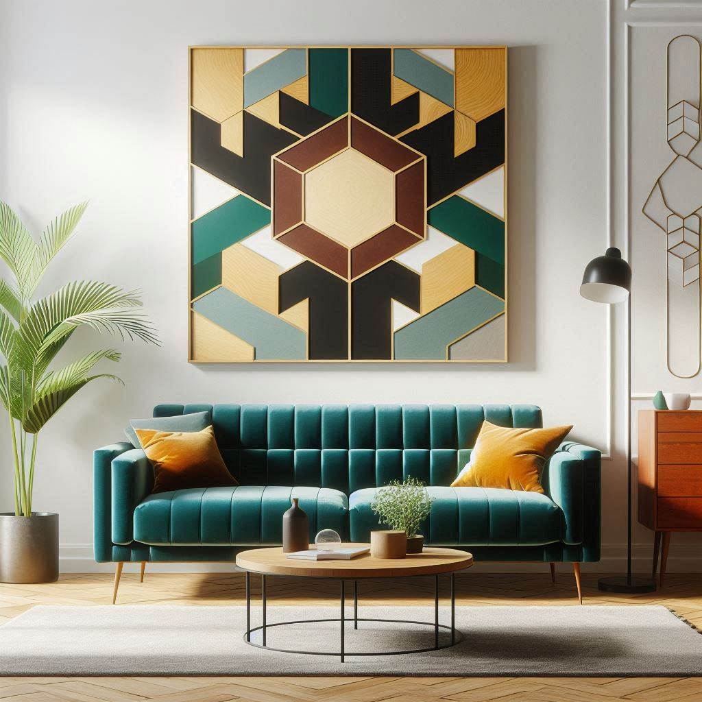 Geometric Wall Art for a Retro Flair