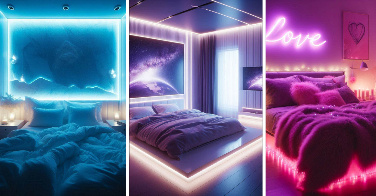 16 Mesmerizing LED Lights Bedroom Aesthetic Ideas for a Dreamy Space 1 16 Mesmerizing LED Lights Bedroom Aesthetic Ideas for a Dreamy Space