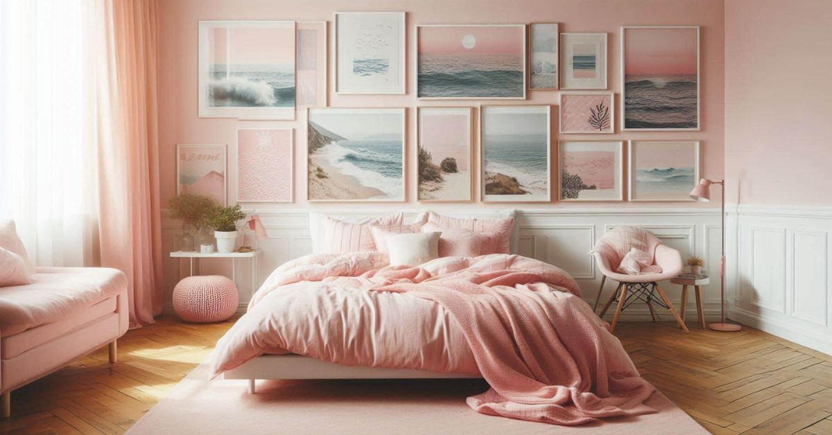 Pink Coastal Bedroom Ideas