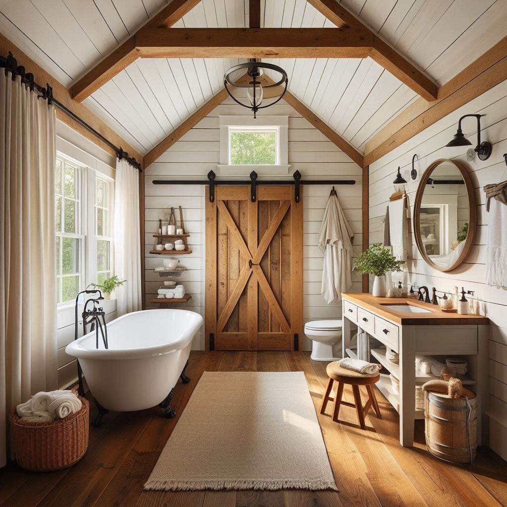18 Stunning Bathroom Remodel Ideas to Fall in Love With 3 Farmhouse Charm with Rustic Romance