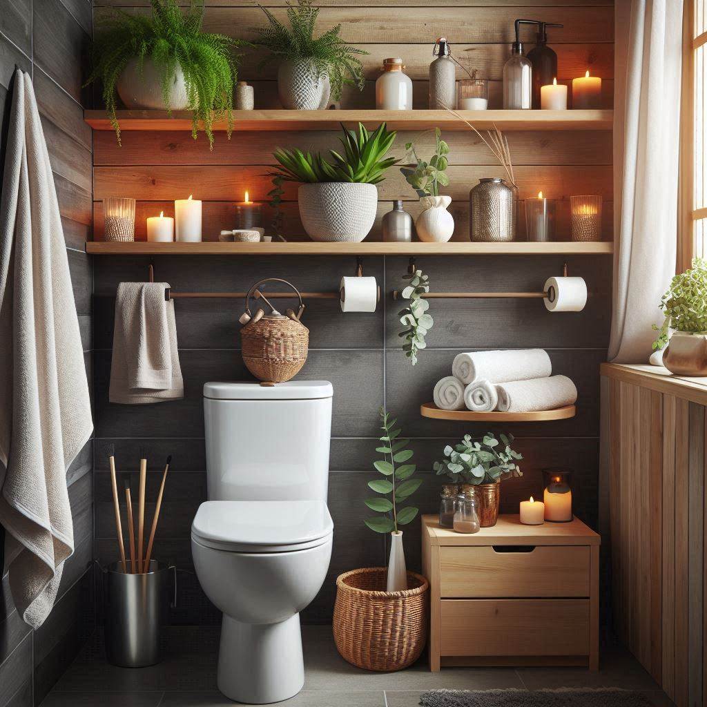 15 Dreamy Small Bathroom Decor Ideas That Will Instantly Transform Your Space 3 Floating Shelves Above the Toilet for Chic Storage