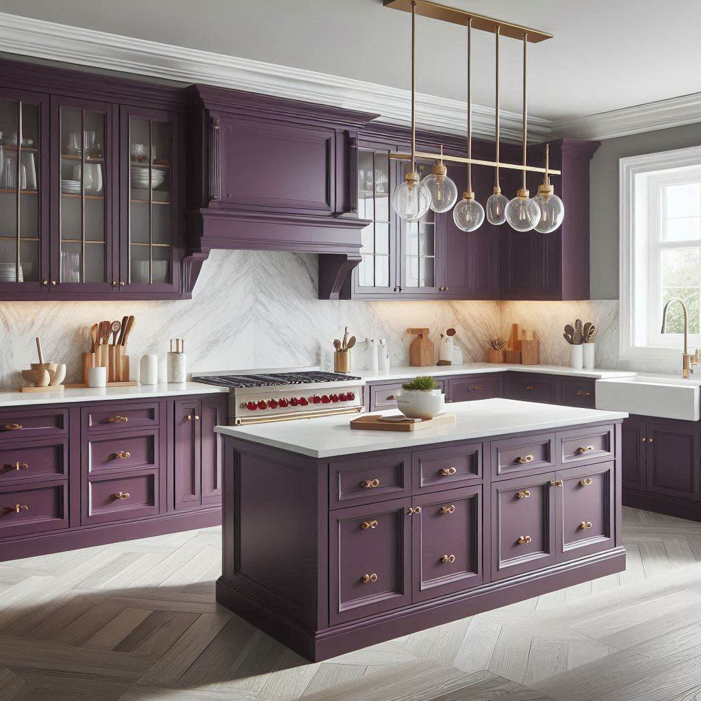 15 Stunning Kitchen Cabinet Color Ideas 13 Moody Plum for Drama