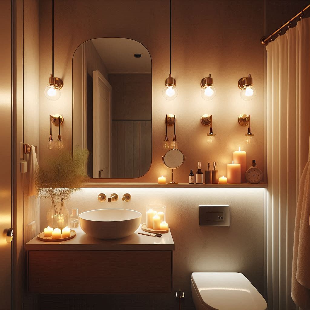15 Dreamy Small Bathroom Decor Ideas That Will Instantly Transform Your Space 8 Romantic Lighting for Spa Vibes