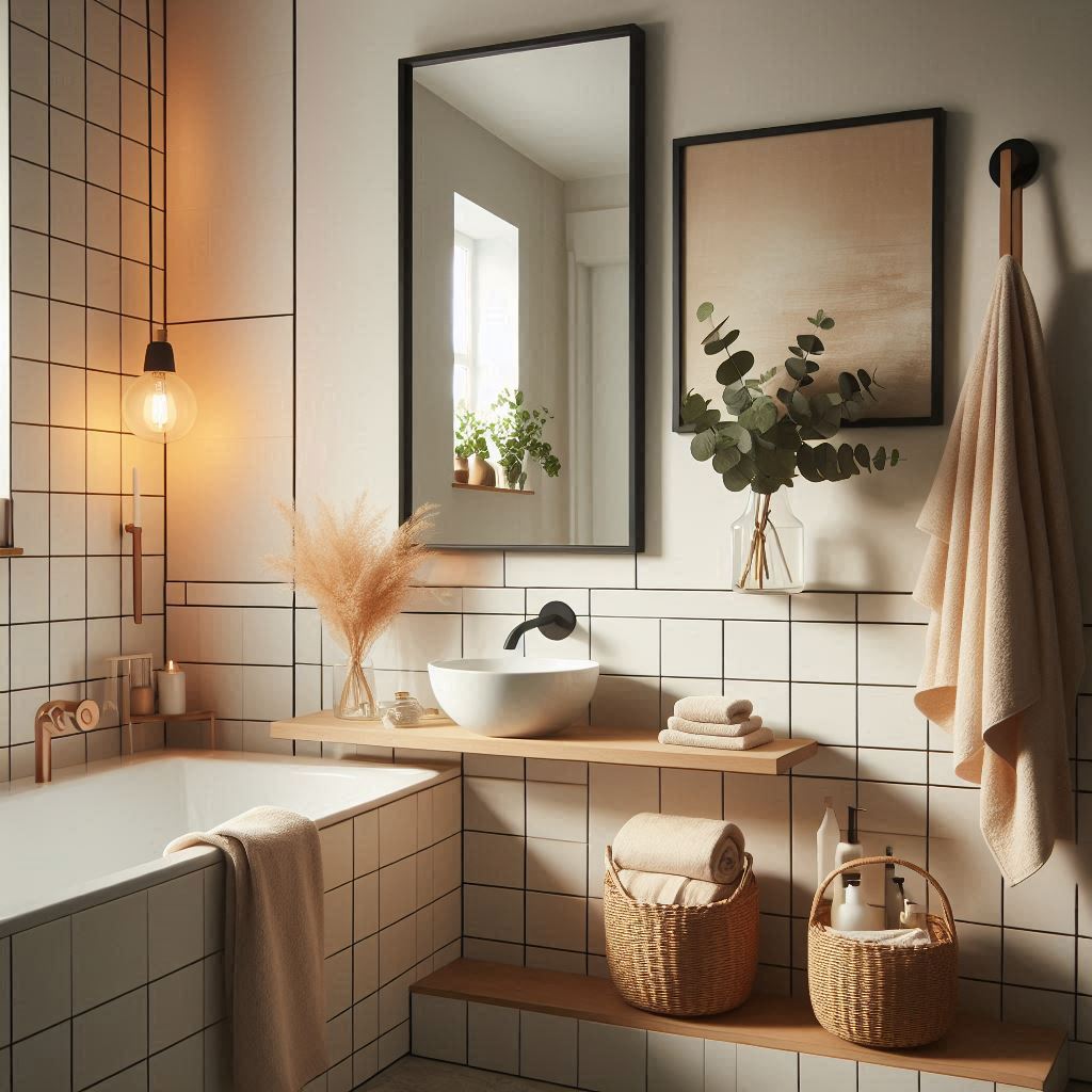 15 Dreamy Small Bathroom Decor Ideas That Will Instantly Transform Your Space 5 Modern Minimalism with a Romantic Twist