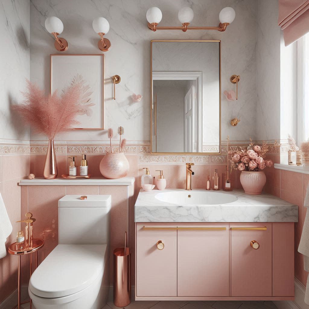 15 Dreamy Small Bathroom Decor Ideas That Will Instantly Transform Your Space 11 Glamorous Touches with Metallics