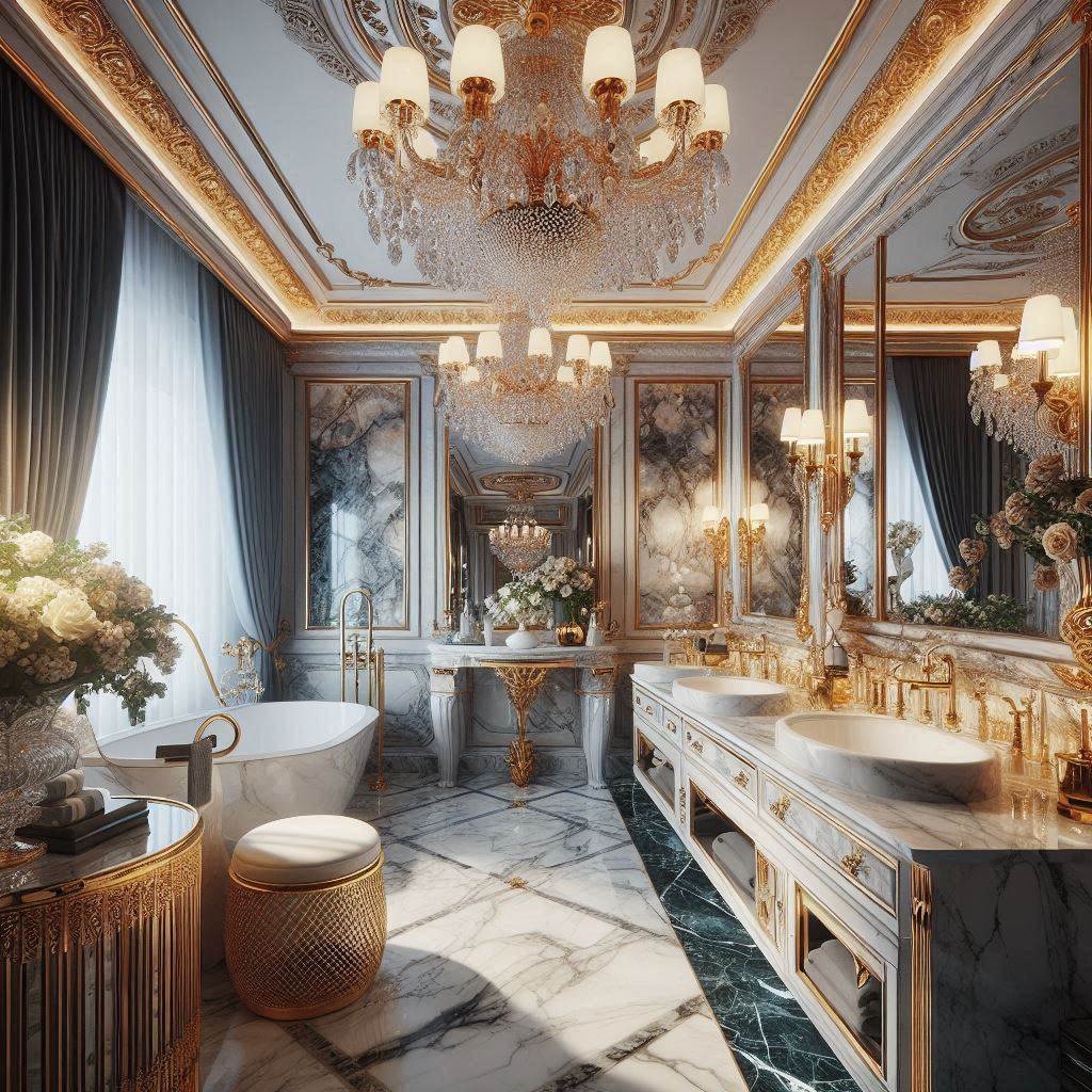 15 Inspiring Bathroom Aesthetic Ideas to Transform Your Space 16 Glam Touches