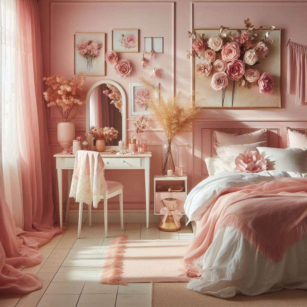 16 Dreamy Summer Bedroom Aesthetic Ideas to Transform Your Space This Season 4 Rosy Summer Romance