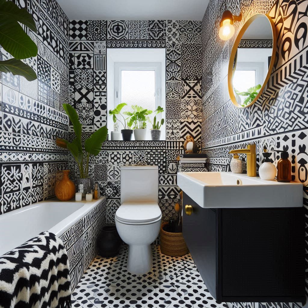Pattern Play Powder Room