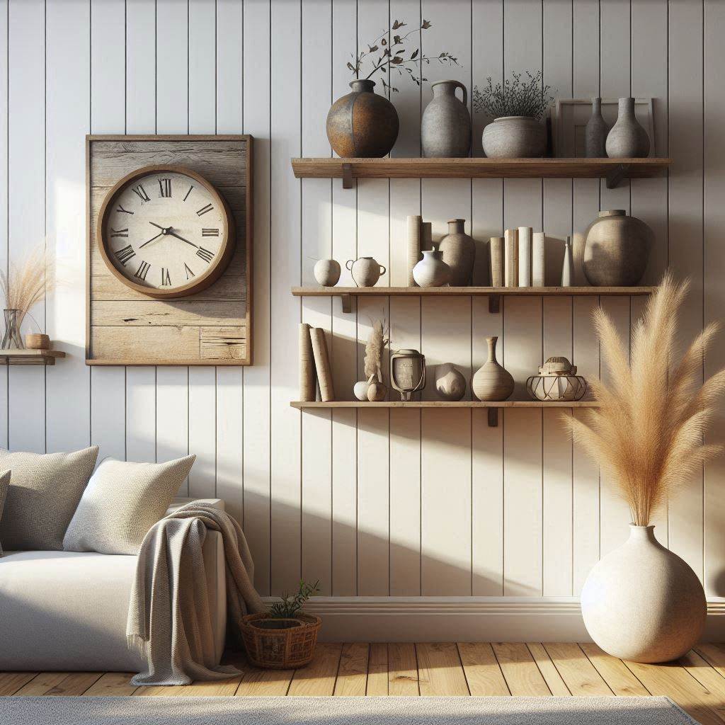 15 Best Small Living Room Ideas for a Cozy Modern Farmhouse Look 6 Farmhouse-Style Floating Shelves
