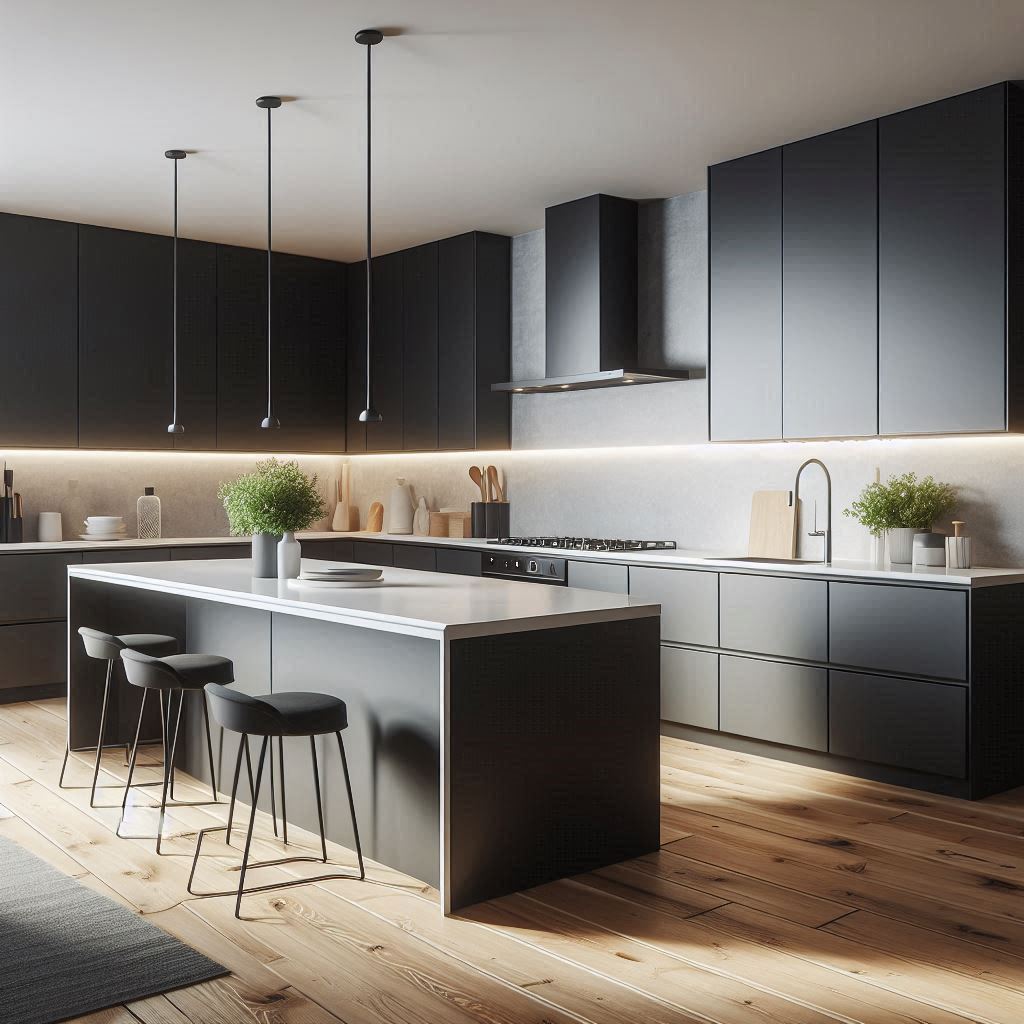 15 Stunning Kitchen Cabinet Color Ideas 8 Bold Black Slab Cabinets