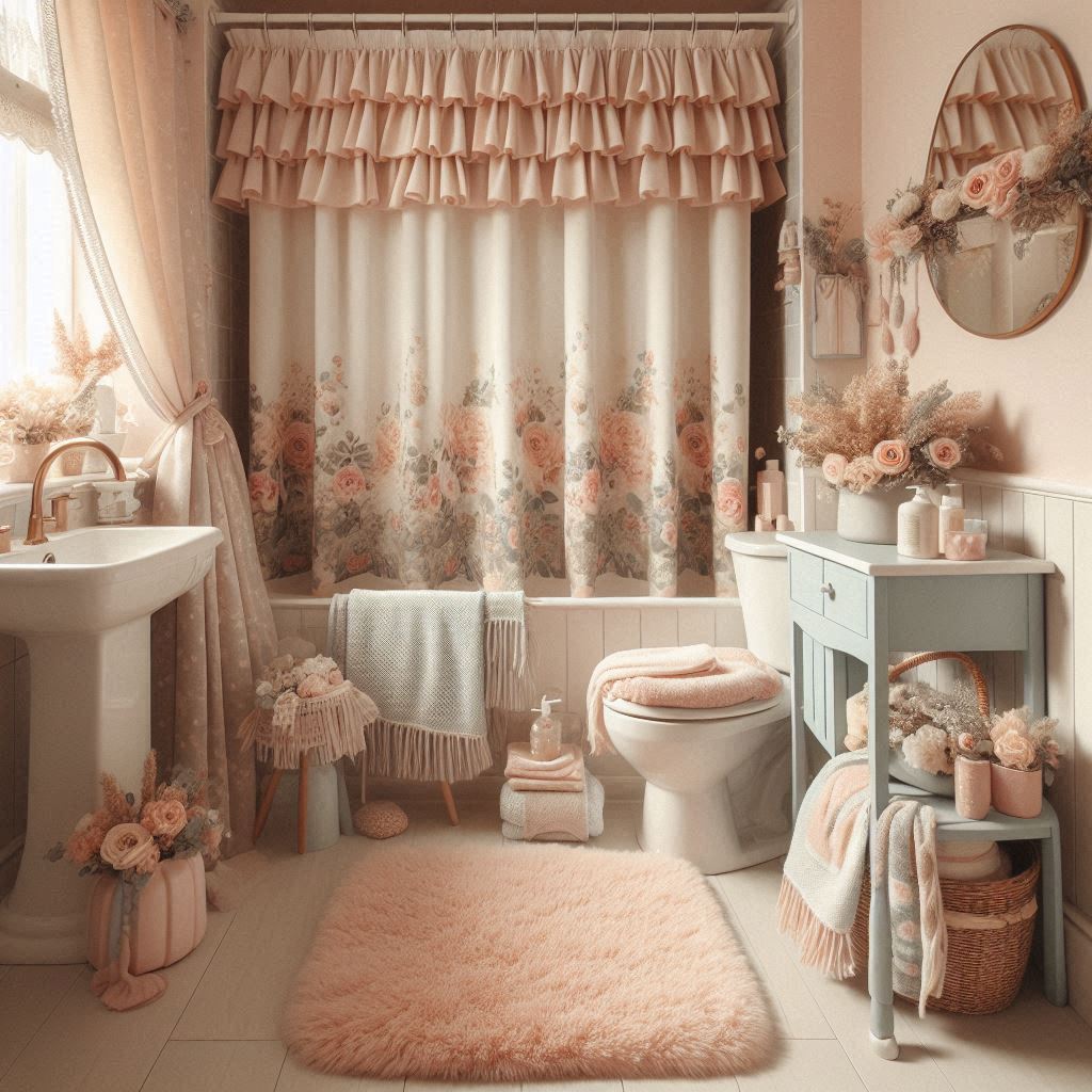 15 Dreamy Small Bathroom Decor Ideas That Will Instantly Transform Your Space 16 Curtain Call: Romantic Shower Curtain