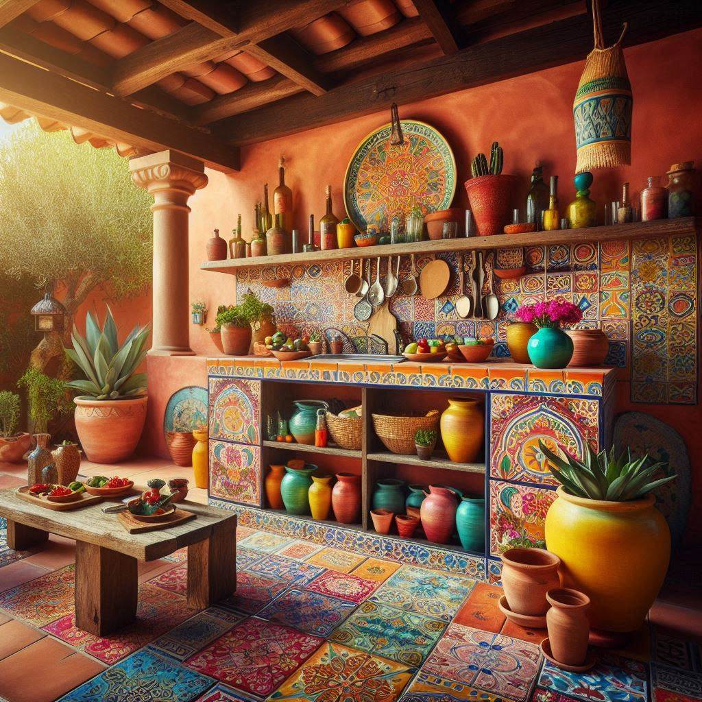 15 Brilliant Cheap Outdoor Kitchen Ideas 12 Tiled Counter Kitchen with Terracotta Flair