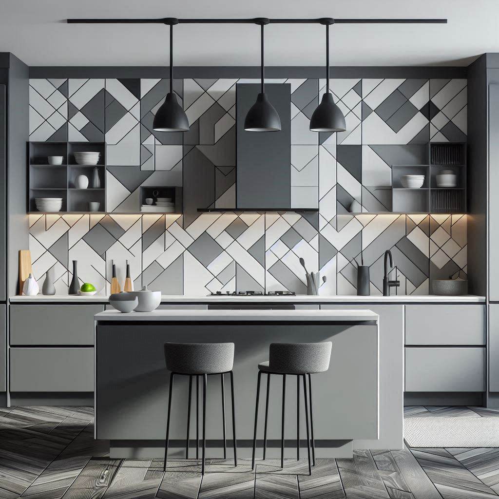 15 Stunning Backsplash Kitchen Ideas 5 Geometric Patterns for Grey Cabinets