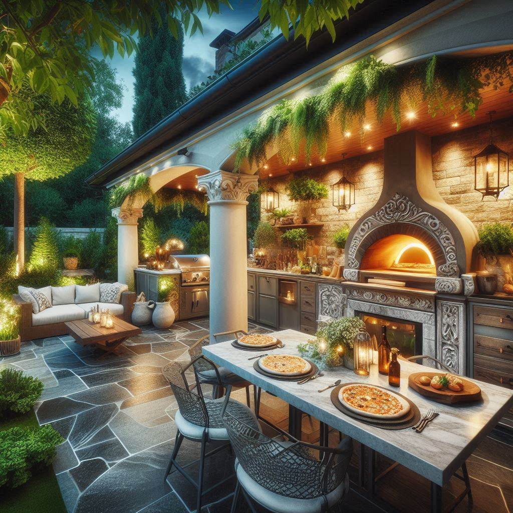 15 Luxury Outdoor Kitchen Ideas 4 Luxury Outdoor Kitchen with Pizza Oven