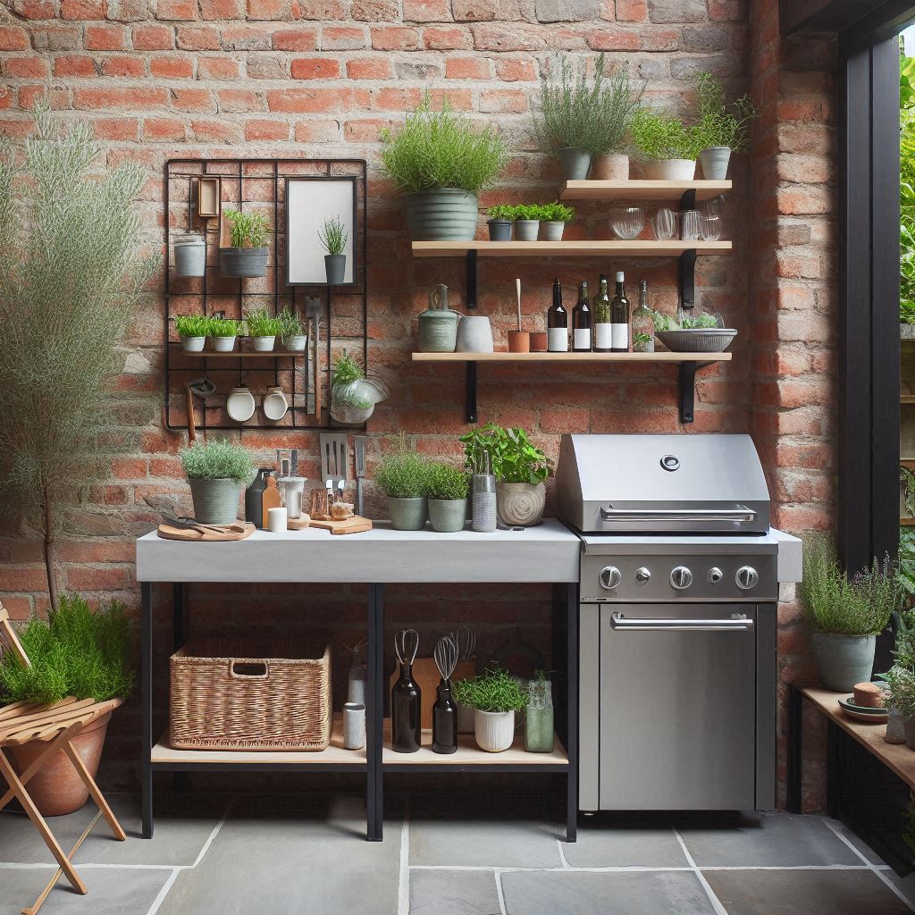 15 Inspiring Small Outdoor Kitchen Ideas 5 DIY Concrete Countertop Setup