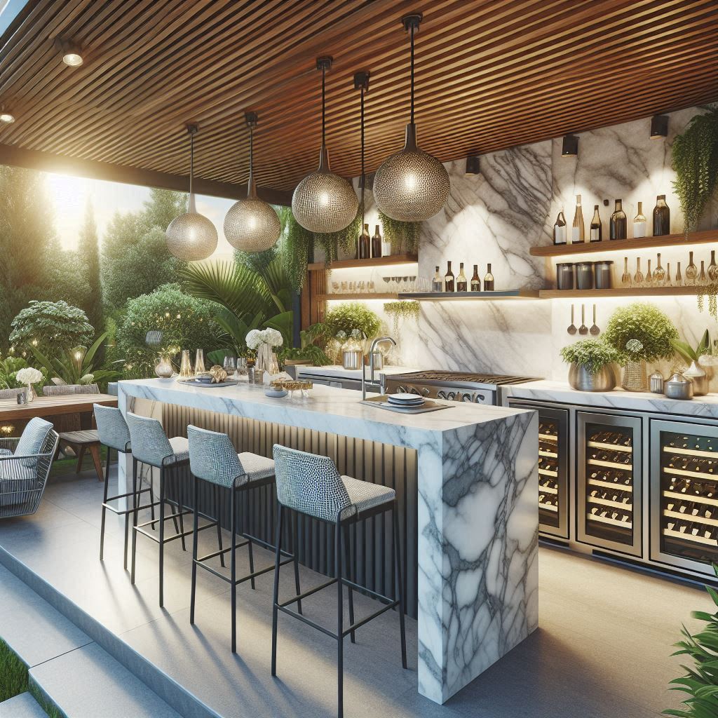 15 Stunning Modern Outdoor Kitchen Ideas 7 Bar-Style Entertaining