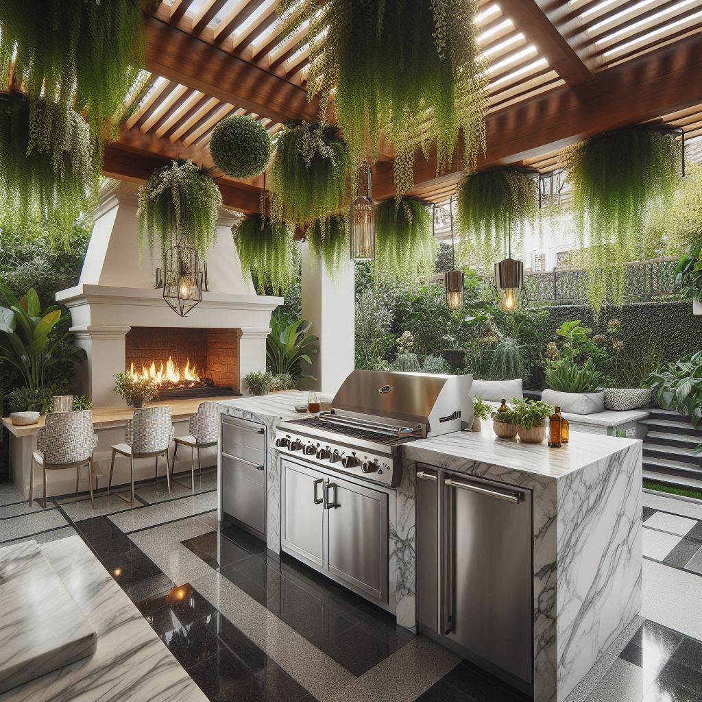 15 Creative Outdoor Kitchen DIY Ideas on a Budget 14 Outdoor Kitchen DIY with a Barbecue Island