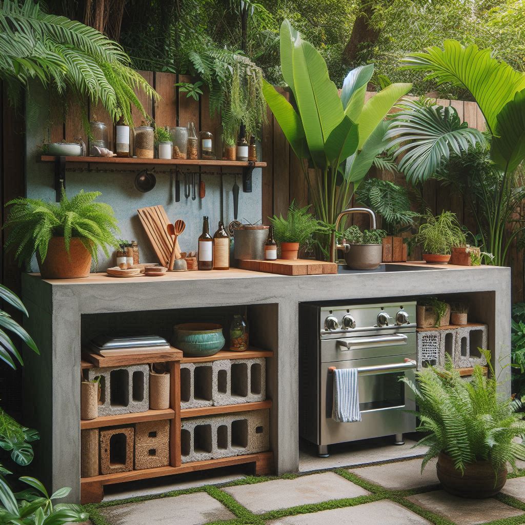 15 Creative Outdoor Kitchen DIY Ideas on a Budget 2 Outdoor Kitchen DIY on a Budget with Cinder Blocks