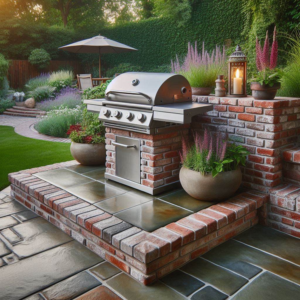 15 Brilliant Cheap Outdoor Kitchen Ideas 7 Concrete Countertop Over Brick Base