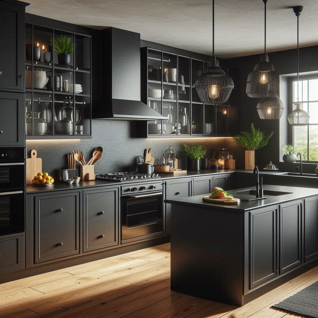 15 Stunning Black Kitchen Cabinets Ideas 10 All Black: Cabinets, Countertops, and Appliances