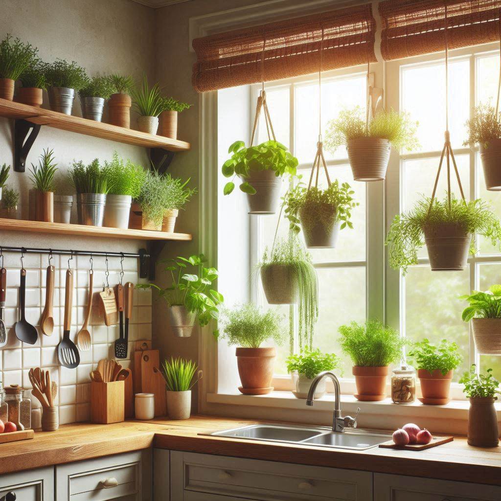 15 Earthy Kitchen Ideas 14 Herb Gardens & Hanging Plants
