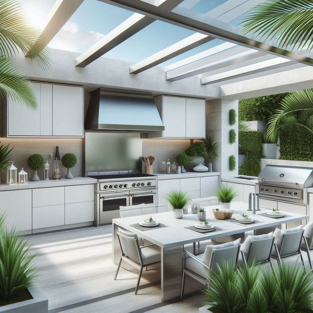 15 Stunning Modern Outdoor Kitchen Ideas 9 Classic White with a Twist