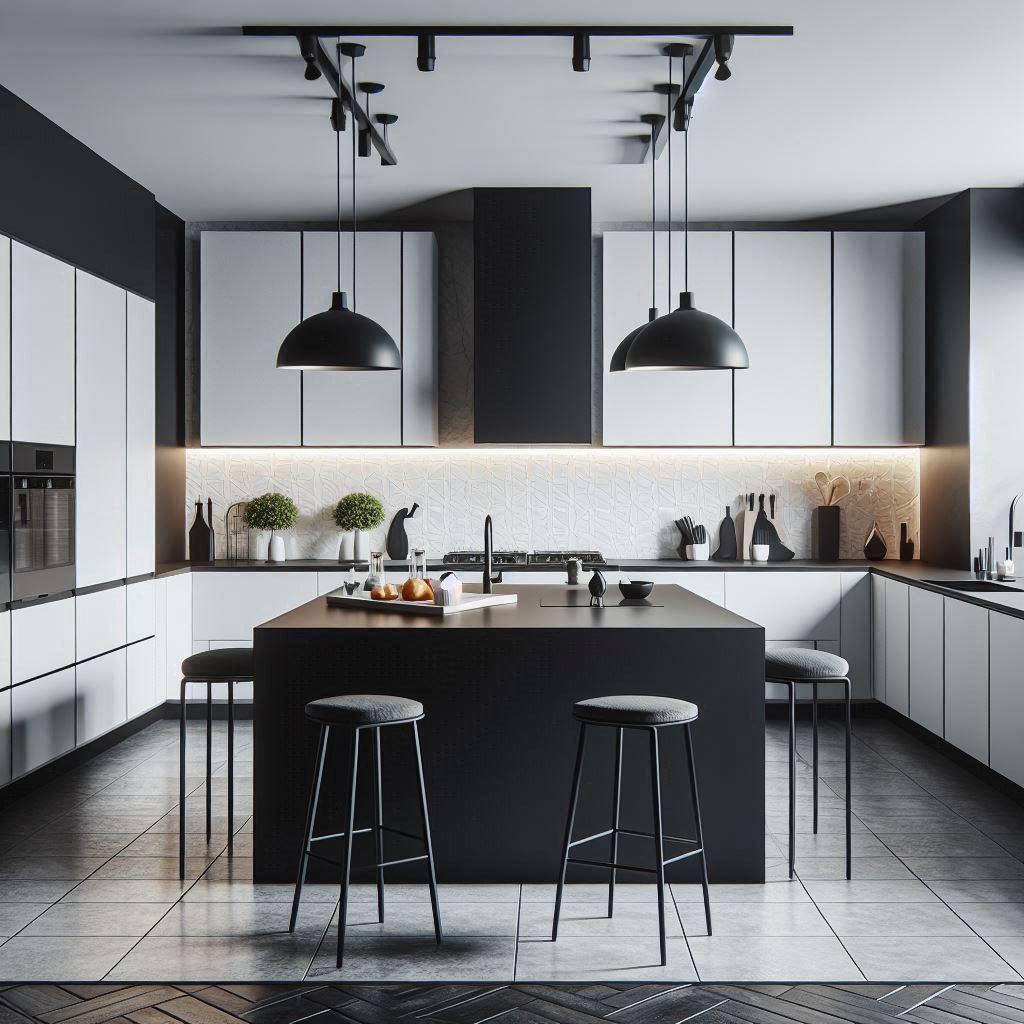 15 Stunning Ideas for Modern Kitchen Design Luxury Spaces 11 High-Contrast Black Accents