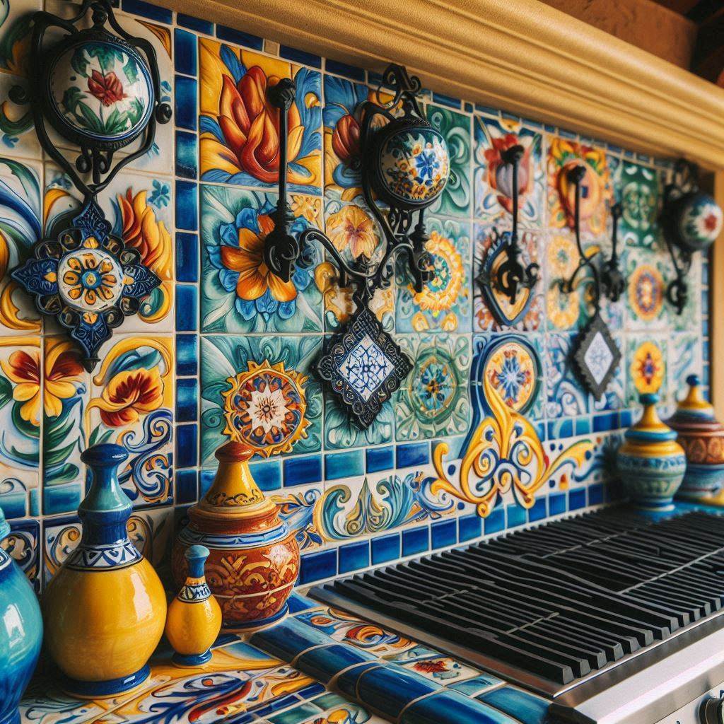 15 Inspiring Mexican Outdoor Kitchen Ideas 3 Vibrant Talavera Tile Backsplash