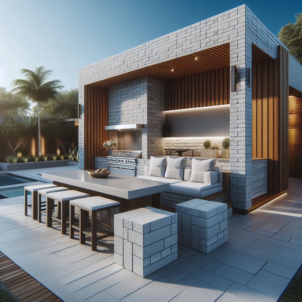 15 Creative Outdoor Kitchen DIY Ideas on a Budget 4 Outdoor Kitchen DIY with Ytong Blocks