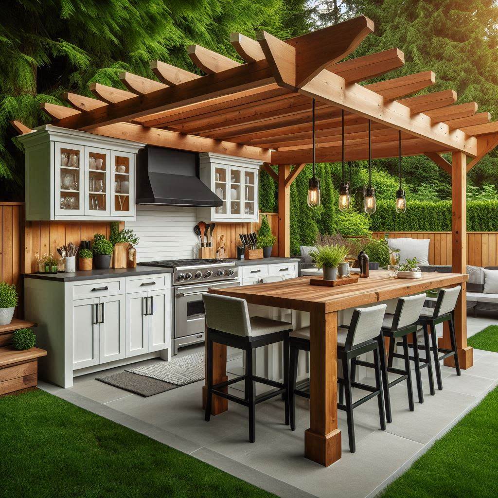 15 Stunning Modern Outdoor Kitchen Ideas 7 Modern Farmhouse Fusion