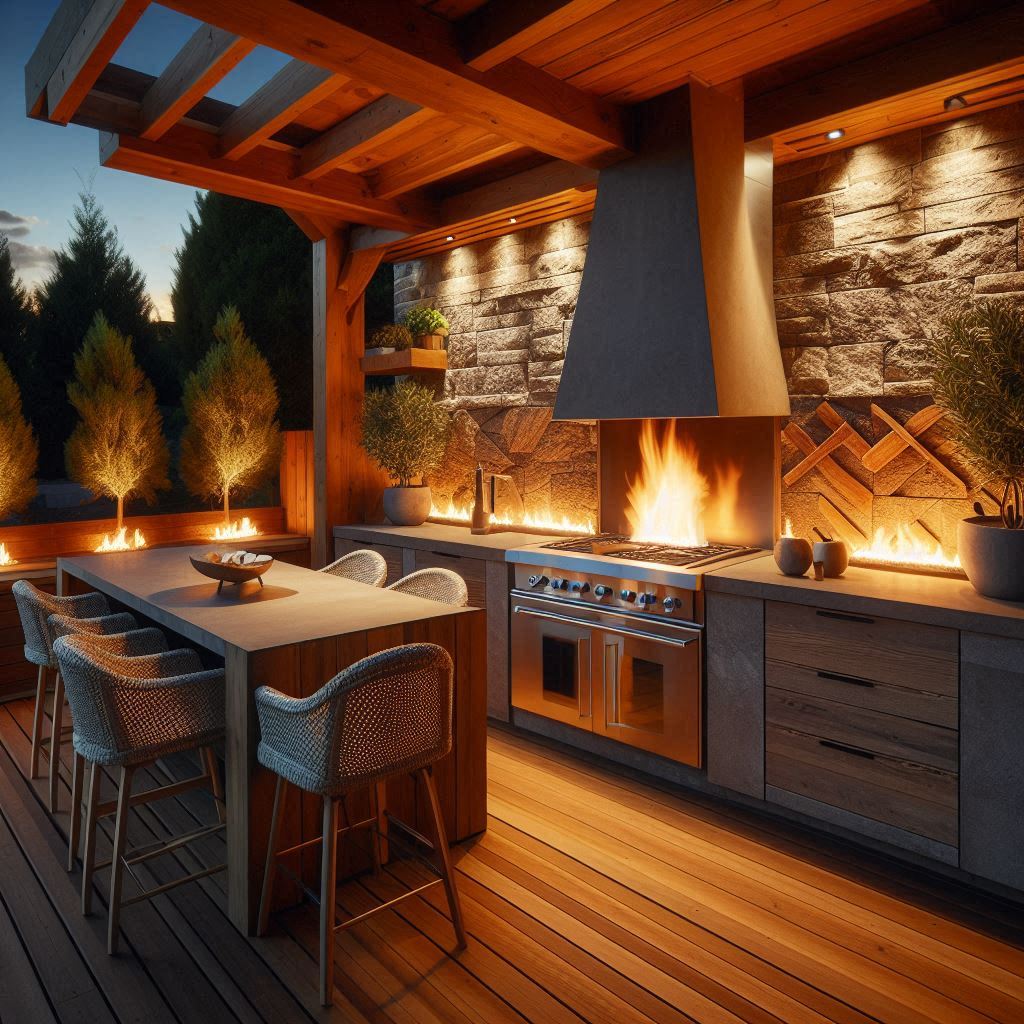 15 Stunning Modern Outdoor Kitchen Ideas 13 Fire Meets Function
