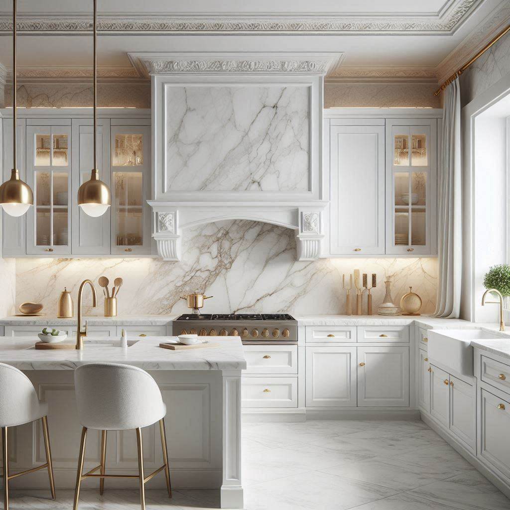 15 Stunning Backsplash Kitchen Ideas 9 Marble Elegance for Luxe Style