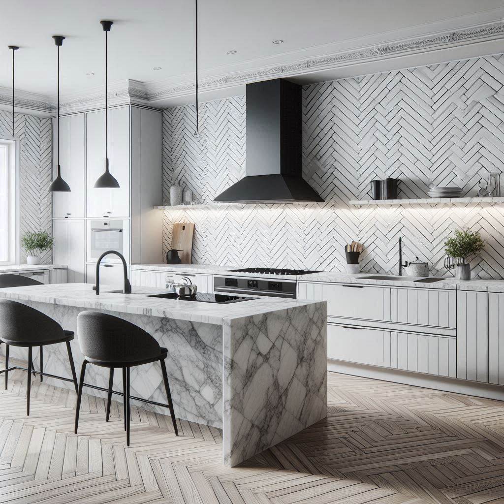 Modern Herringbone Layout