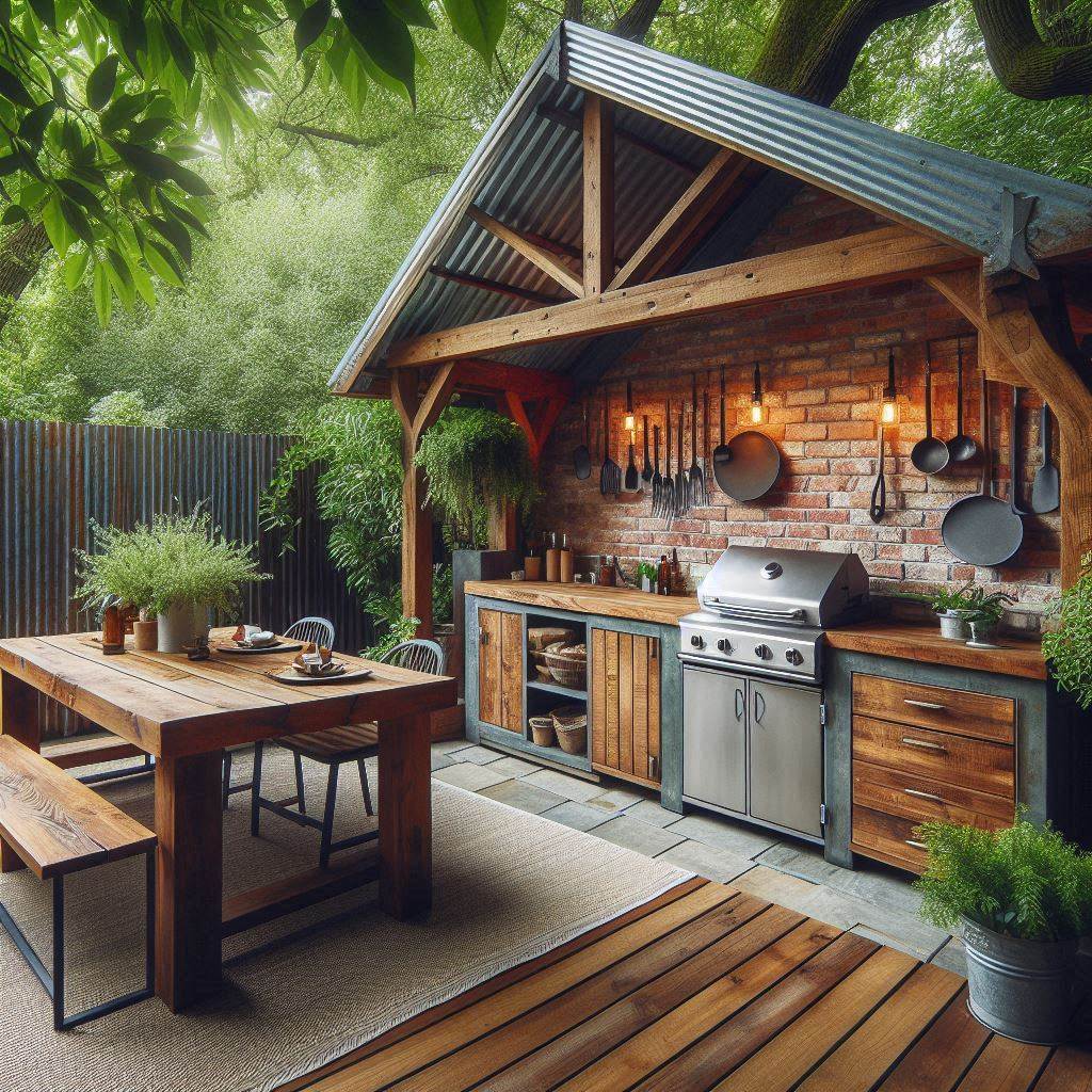 15 Inspiring Rustic Outdoor Kitchen Ideas 12 Rustic Barbecue Statio