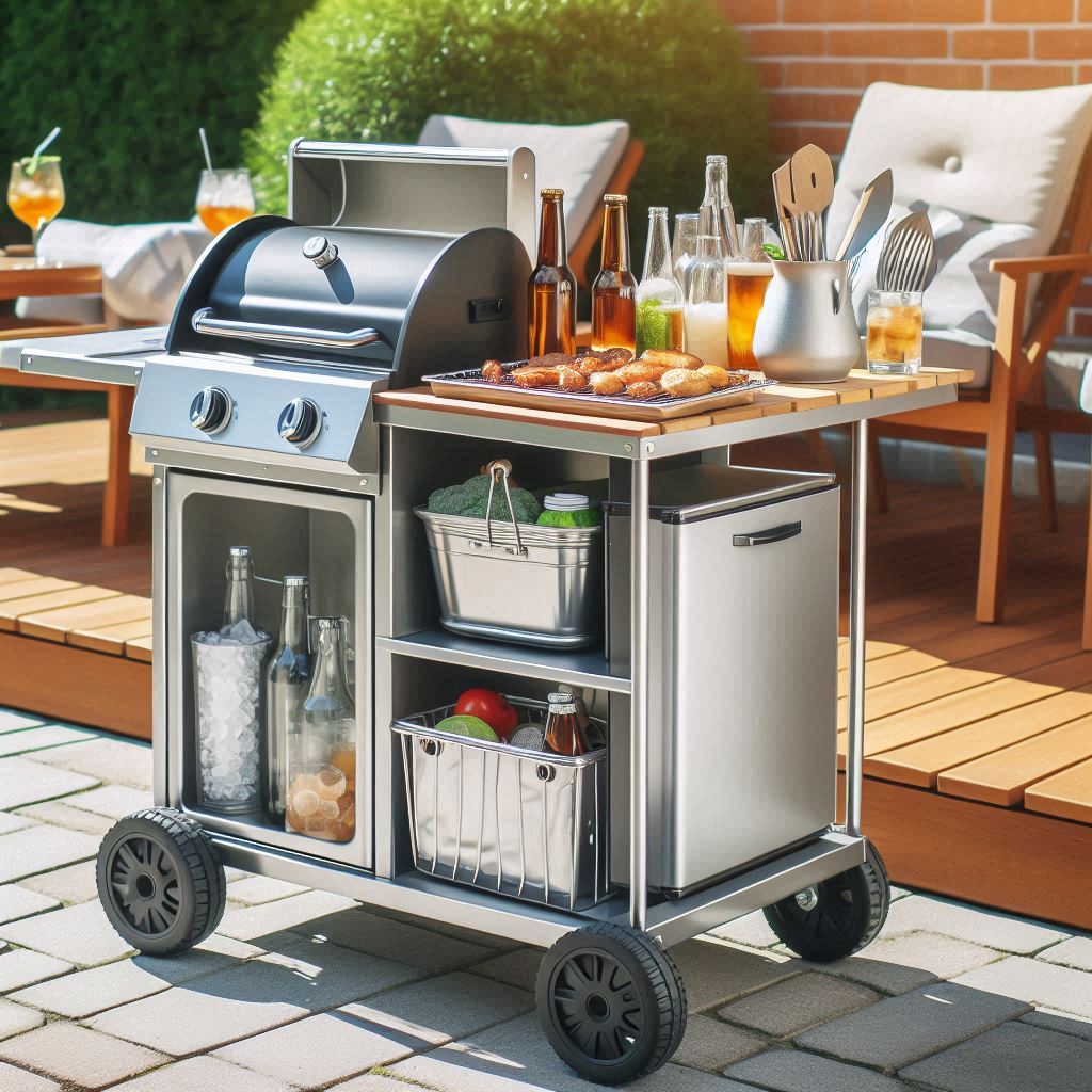 15 Brilliant Cheap Outdoor Kitchen Ideas 14 Mobile Outdoor Kitchen on Wheels